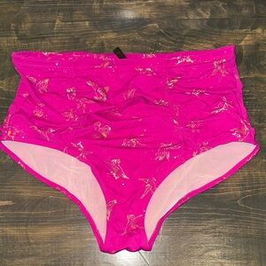 Torrid size 2 Pink unicorn High-Waisted Bikini Bottoms